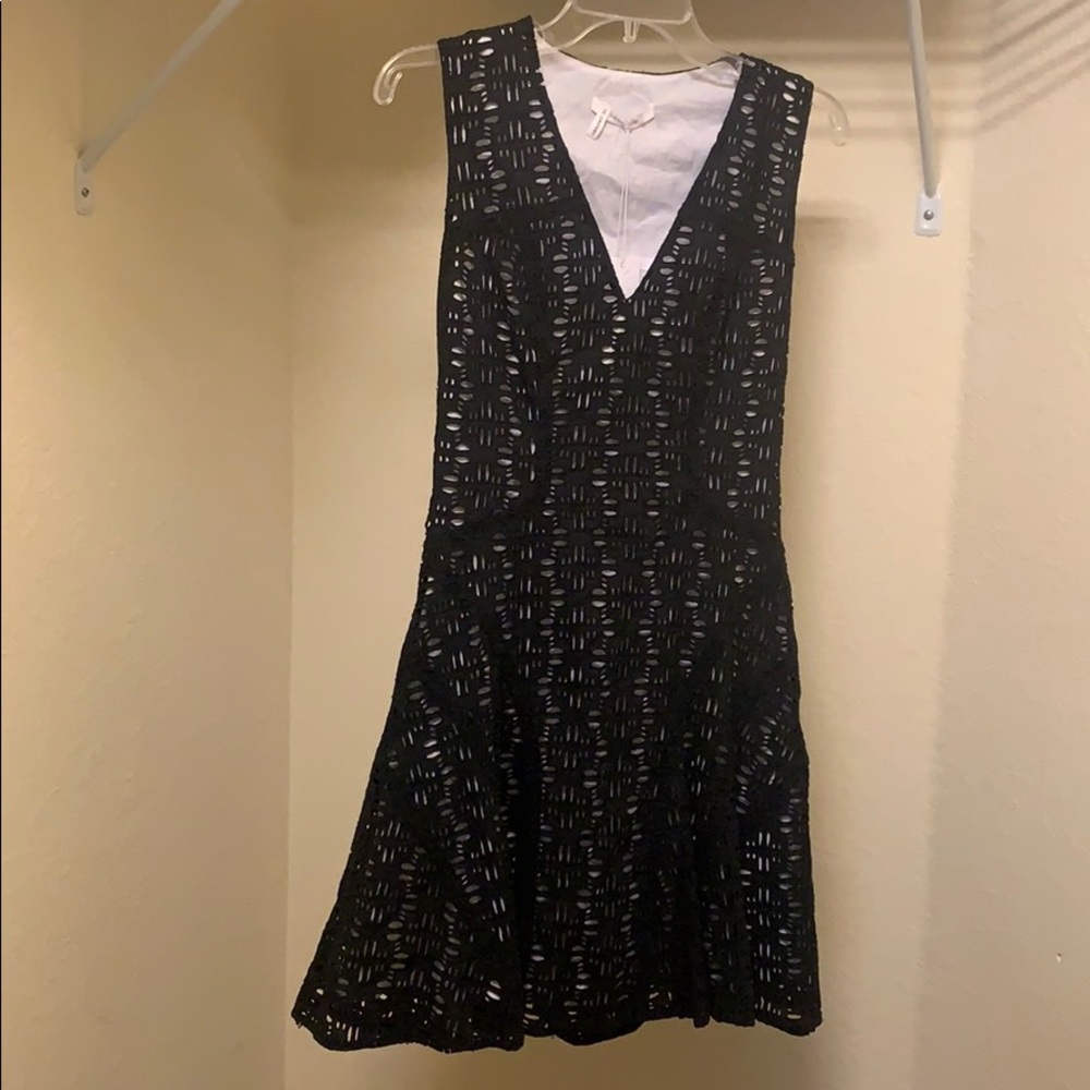 Derek Lam 10 Crosby Black eyelet dress
